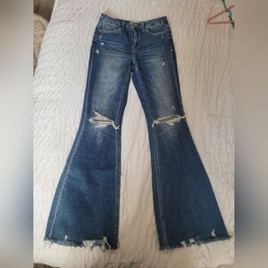 Women's Blue Distressed Jeans